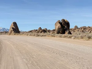 The Alabama Hills rocks of movie fame as they appear today.