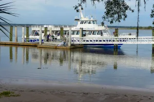 The Cumberland Queen II shuttles passengers from St. Marys to Cumberland Island National Seashore