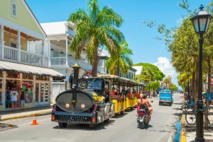 The Conch Tour Train stops at many famous Key West attractions.