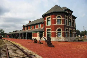 The historic Katy Depot has been converted into a welcome center with interpretive exhibits.