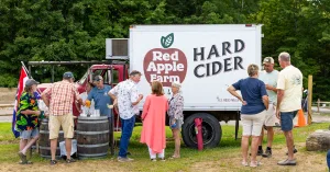 The Cidery produces several flavors of hard cider.